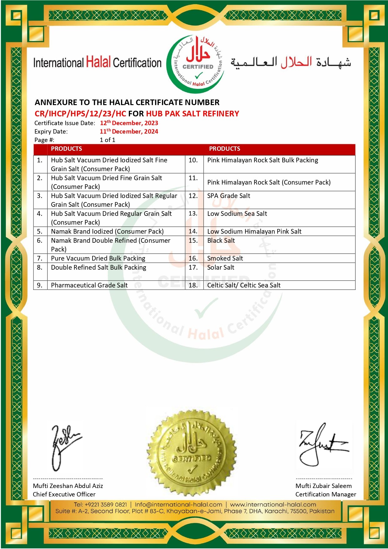 IHC Halal Certificate Annexure -HUB PAK SALT REFINERY-2023-2024_page-0001