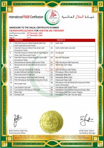 IHC Halal Certificate Annexure -HUB PAK SALT REFINERY-2024-2025_page-0001